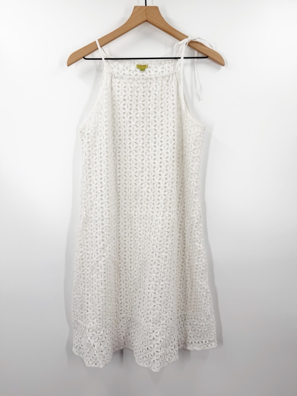 Echo White Eyelet 100% Cotton Cover Up Dress